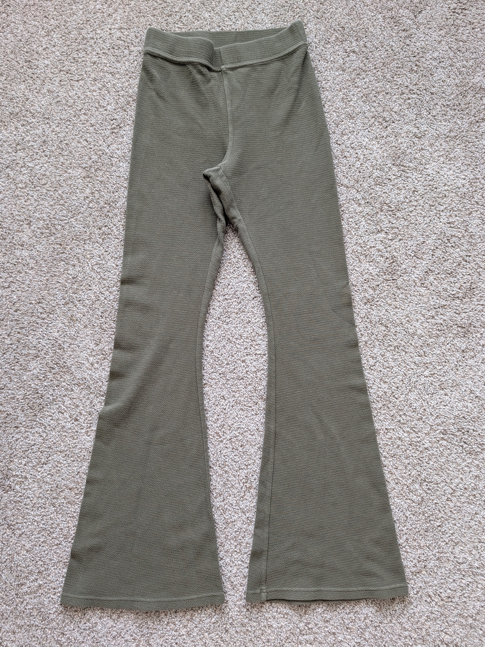 Offline By Aerie Womens Olive Green Hi Rise Flare Pull On Pants Size Medium
